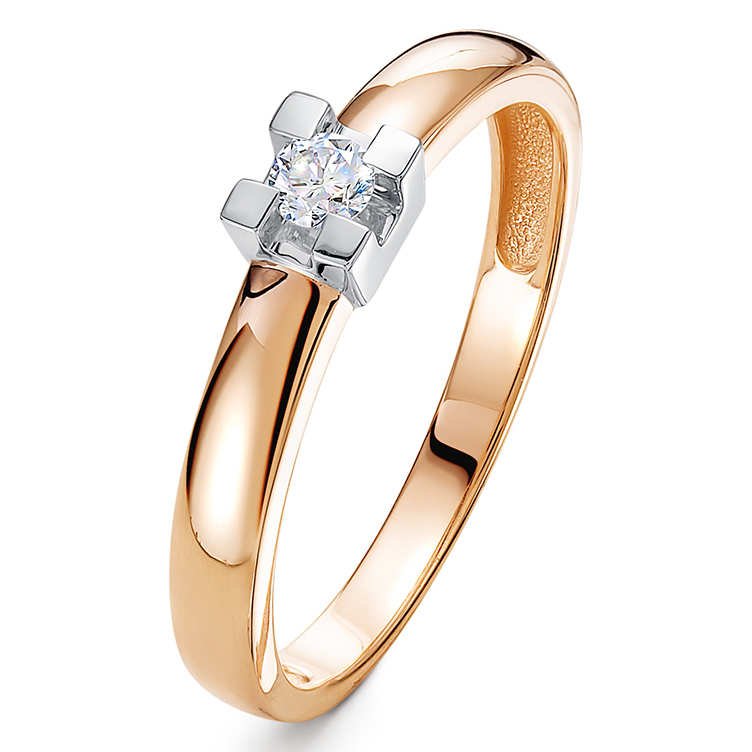 Кольцо, золото, бриллиант, 3760-110